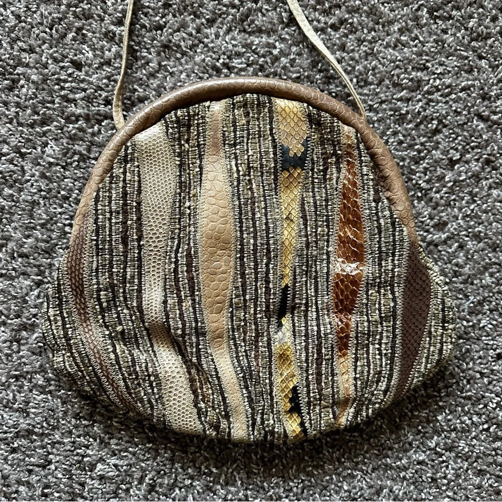 Vintage Snakeskin Crossbody Bag
